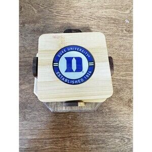 Wooden Duke University Cup Coasters With Stand